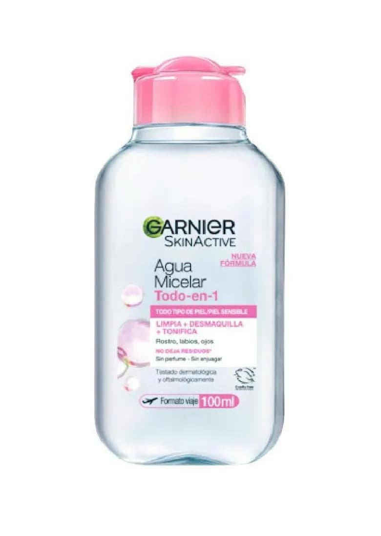 AGUA MICELAR GARNIER DE 100 ML TODO EN UNO